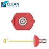 Clean Strike Pressure Washer Spray Nozzle Tips, 0-Degrees Red, 1/4 Inch 5PK (2.0 Orifice) CS-1026